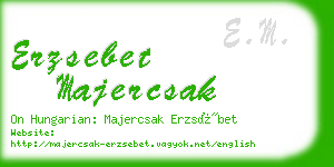 erzsebet majercsak business card